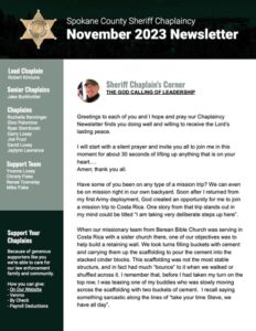 November 2023 - Chaplain Newsletter