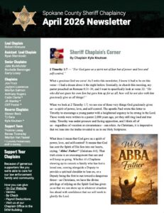 April 2026 - Chaplain Newsletter